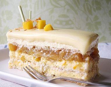 Chocolate Mango and Coconut Entremets Cake